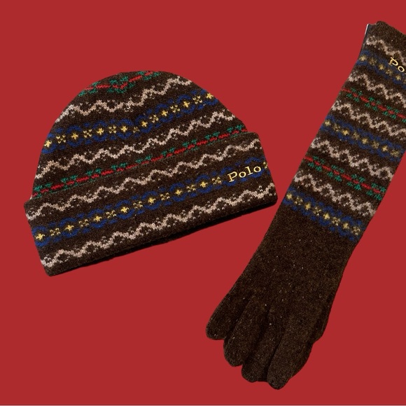Ralph Lauren hat and gloves - Picture 2 of 3